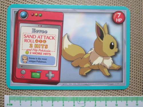LARGE DOUBLE SIDED POKEMON TRADING  CARD- EEVEE