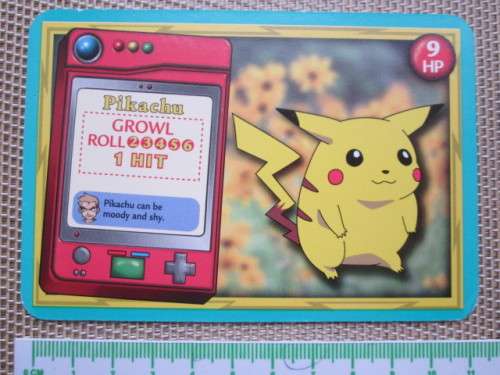 LARGE DOUBLE SIDED POKEMON TRADING  CARD- PIKACHU