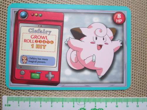 LARGE DOUBLE SIDED POKEMON TRADING  CARD- CLEFAIRY