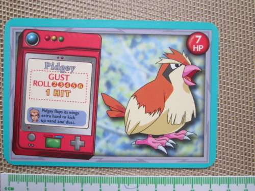 LARGE DOUBLE SIDED POKEMON TRADING  CARD- PIDGEY