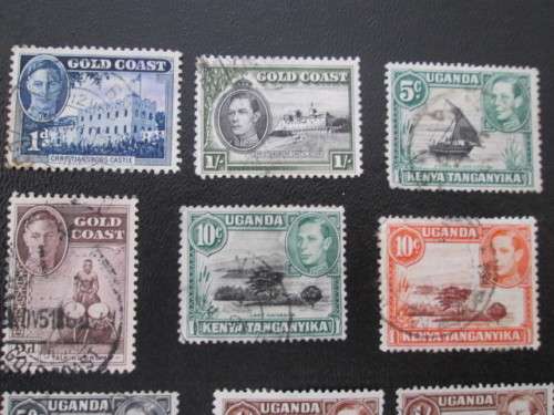 UGANDA AND GOLD COAST STAMPS USED UNHINGED