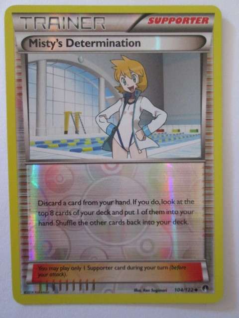 POKEMON-TRADING CARD- TRAINER- MISTY'S DETERMINATION/ FOIL CARD
