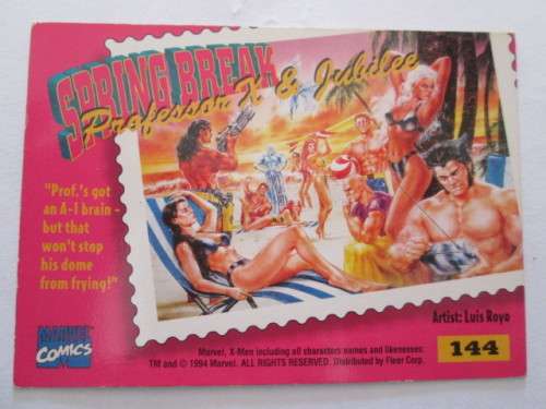 95 FLEER ULTRA X TRADING CARD / SPRING BREAK/ PROFESSOR X & JUBLIFE