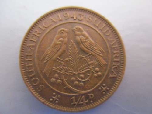 LOVELY KING GEORGE 1/4 PENNY FARTHING  1943   (18R)