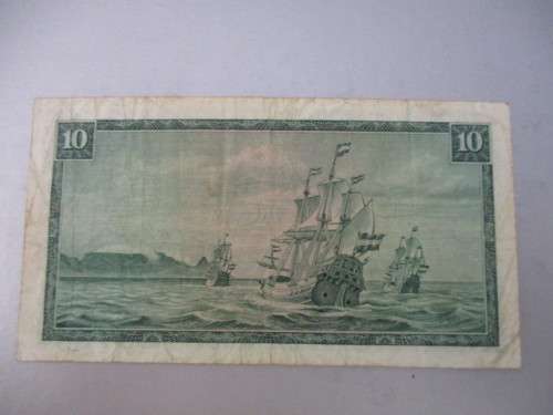 LOVELY SLIGHTLY BIT CREASED TEN R10 RAND BANK NOTE C325 507036 -TW DE JONGH