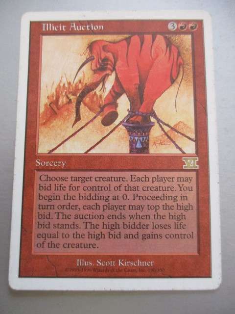 MAGIC THE GATHERING -  - ILLICIT AUCTION -  AND 3 FREE CARDS