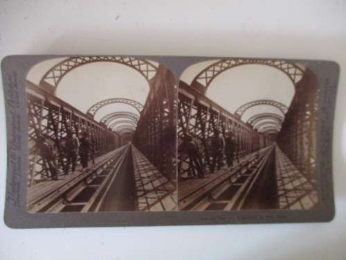 BOER WAR - STEREO CARD - NORVALS PONT BRIDGE GUARDED BY BOER PICKET