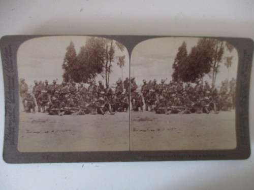 BOER WAR - STEREO CARD - JOHANNESBURG POLICE READY FOR ACTION ....