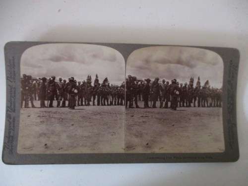 BOER WAR - STEREO CARD - JOHANNESBURG FOOT POLICE PROCEEDING