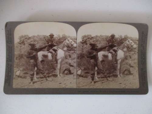 BOER WAR - STEREO CARD - COM. JOUBERT ONE OF GEN DE LE REY COMMANDMENTS