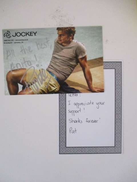 AUTOGRAPHED SIGNED - PATRICK LAMBY RUGBY PLAYER - SHARKS