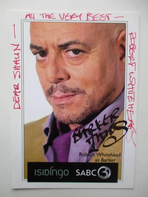 AUTOGRAPHED SIGNED ROBERT WHITEHEAD ISIDINGO