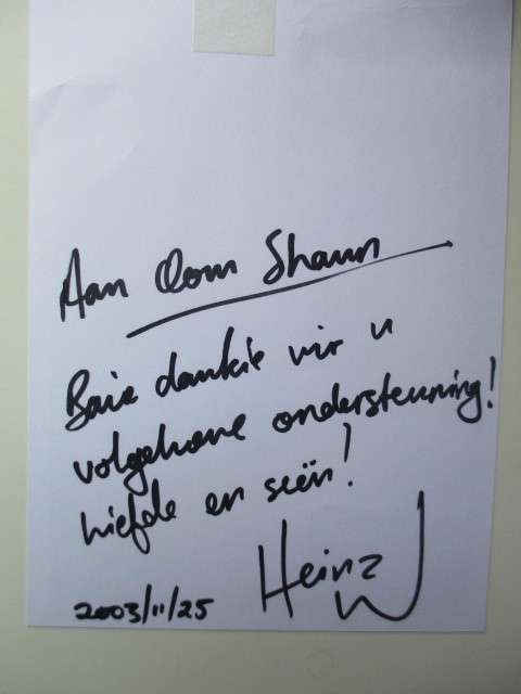 AUTOGRAPHED SIGNED - HEINZ WINCKLER