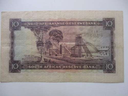 LOVELY 1952 10 POUND BANK NOTE JAN VAN RIEBEEK WATER MARK