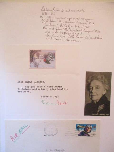 AUTOGRAPHED SIGNED XMAS LETTER LILLIAN GISH SILENT FILM ACTRESS