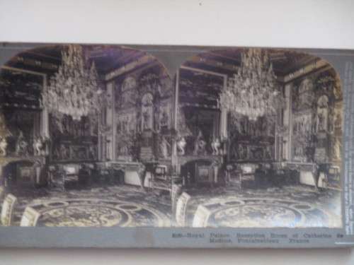 VICTORIAN - STEREOSCOPE CARD - PALACE FRANCE - 1800'S