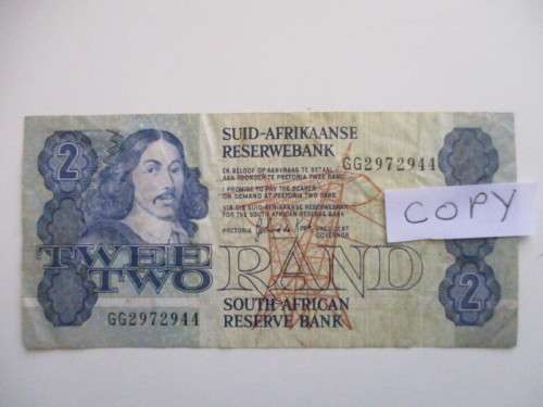 TWO RAND - R2 BANK NOTE - GG 2972944