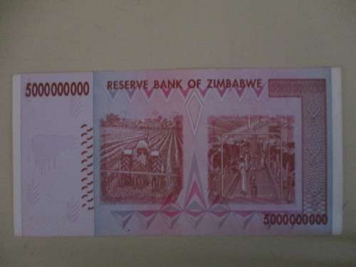 ZIMBABWE - UNCIRCULATED - BANK NOTE - FIVE BILLION DOLLARS AA3320267