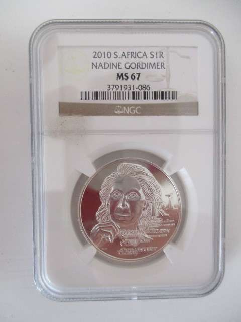 SOUTH AFRICA -   R1   ONE RAND   -   2010 - MS 67 NGC GRADED