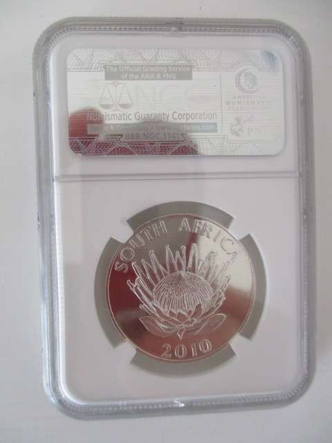 SOUTH AFRICA -   R1   ONE RAND   -   2010 - MS 67 NGC GRADED
