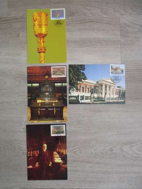 DIE BURGER - WERELD JUIG OOR SA. 1994  AND 4 FIRST DAY SHEETS PARLIAMENT