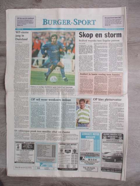 DIE BURGER - WERELD JUIG OOR SA. 1994  AND 4 FIRST DAY SHEETS PARLIAMENT