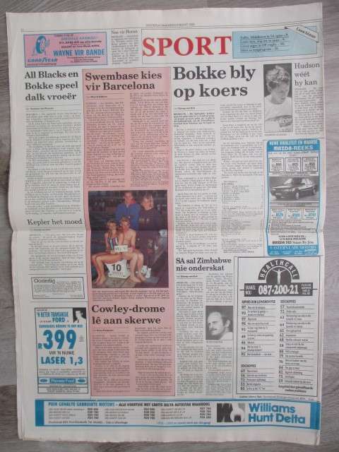 OOSTERLIG 1992 - LAASTE - KOERANT PORT ELIZABETH