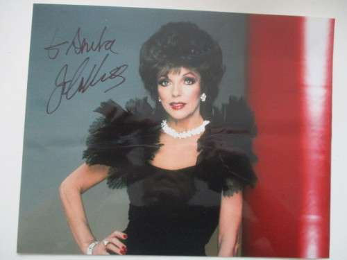 AUTOGRAPHED / SIGNED - JOAN COLLINS - DYNASTY - A4 SIZE