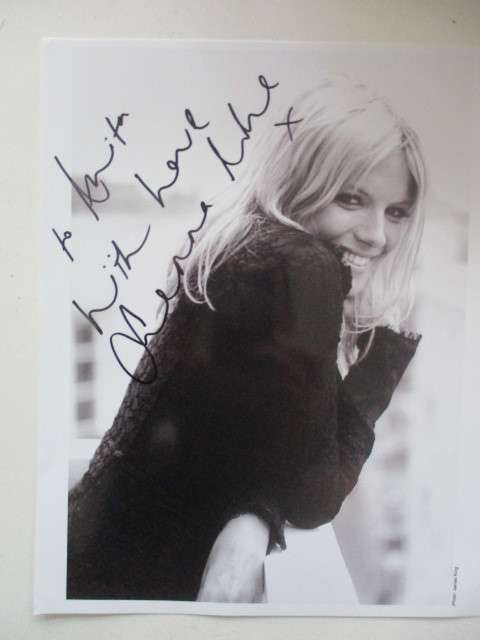 AUTOGRAPHED / SIGNED - SIENNA MILLER  -  GI JOE  A4 SIZE