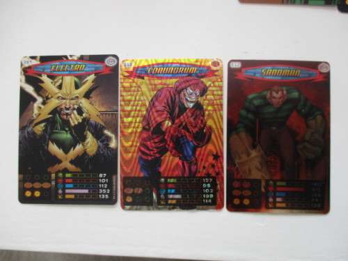 MARVEL TRADING CARDS - 13 CARDS 3 ARE FOILS