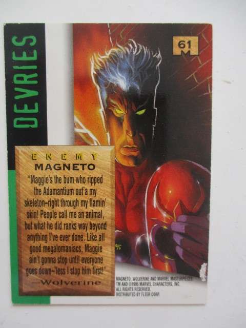 MARVEL MASTERPIECES TRADING CARD  - MAGNETO