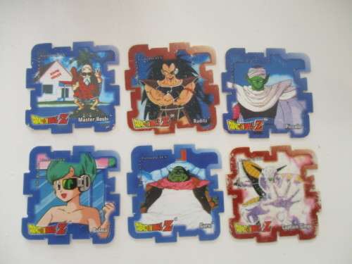 DRAGON BALL Z SUPER CUBE TAZOS 6 PIECES