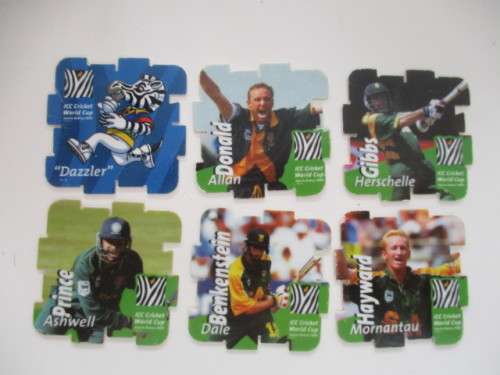SIMBA HOWZAT  CRICKET  TAZOS 6 PIECES