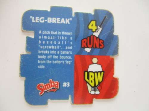 SIMBA HOWZAT  CRICKET  TAZOS 6 PIECES