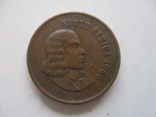 SOUTH AFRICA - 1c  COIN  1966