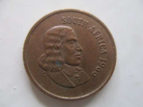 SOUTH AFRICA  1c  COIN 1966