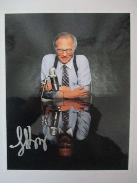 AUTOGRAPHED / SIGNED - LARRY KING - A4 SIZE