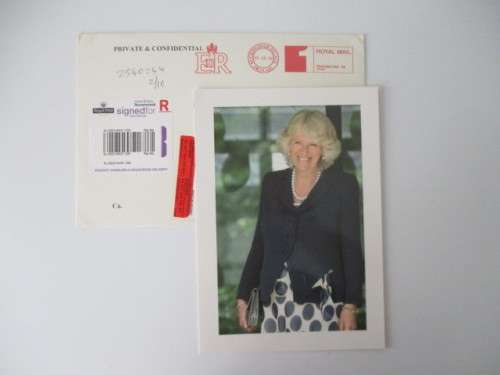 AUTOGRAPHED / SIGNED -  QUEEN CONSORT OF ENGLAND QUEEN CAMILLA RARE ITEM!!!!