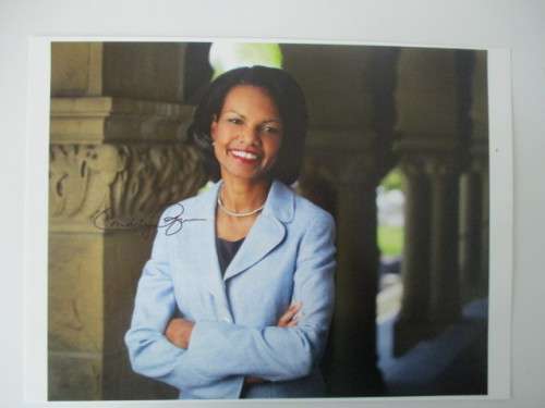 AUTOGRAPHED / SIGNED - CONDOLEEZA RICE  FORMER SECRETARY OF STATE