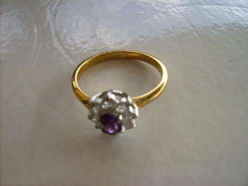 Ring honey jewelry with amethyst