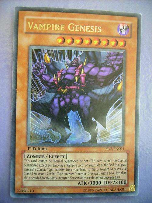 Yu-Gi-Oh Hologram card Vampire Genesis