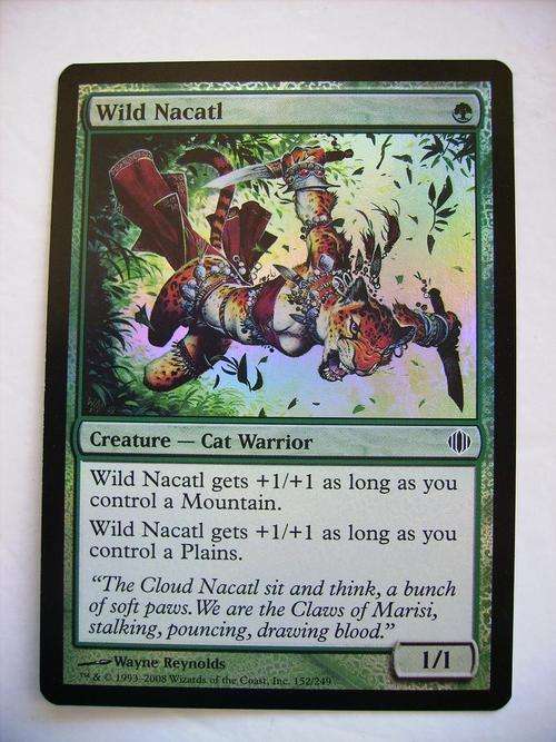 Magic the Gathering Shards of Alara foil card Wild Nacatl