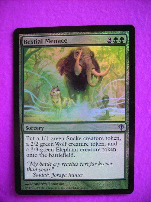 Magic the Gathering Bestial Menace foil Commander (commin)