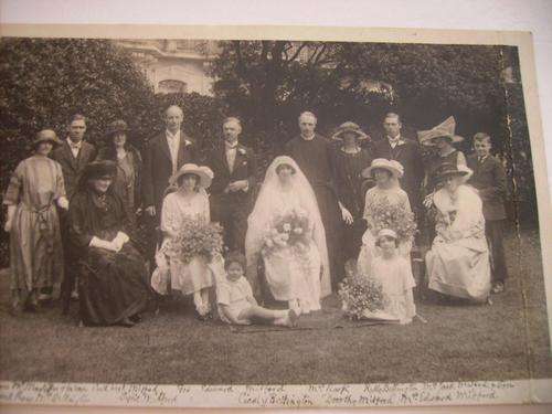 Old wedding postcard