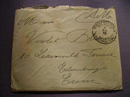 letter to Violett From Blegium not sure of year iether 13, 15, or 18