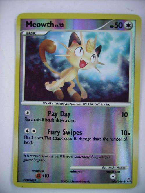 Pokemon Holo Foil Meowth enquire about postage