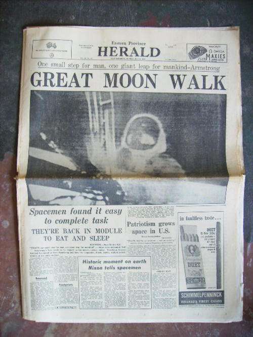 EASTERN PROVINCE HERALD 1969 GREAT MOON WALK  FULL PAPER