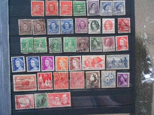 Awsome lot of old Australia stamps previously hinged