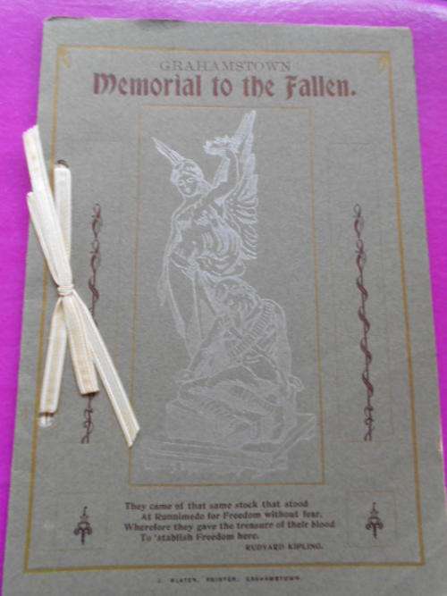 Memorial to the fallen  (Boer) War 1906 see more