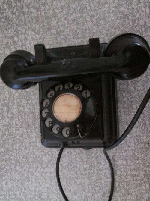 Vintage black wall  telephone lovely condition  see more